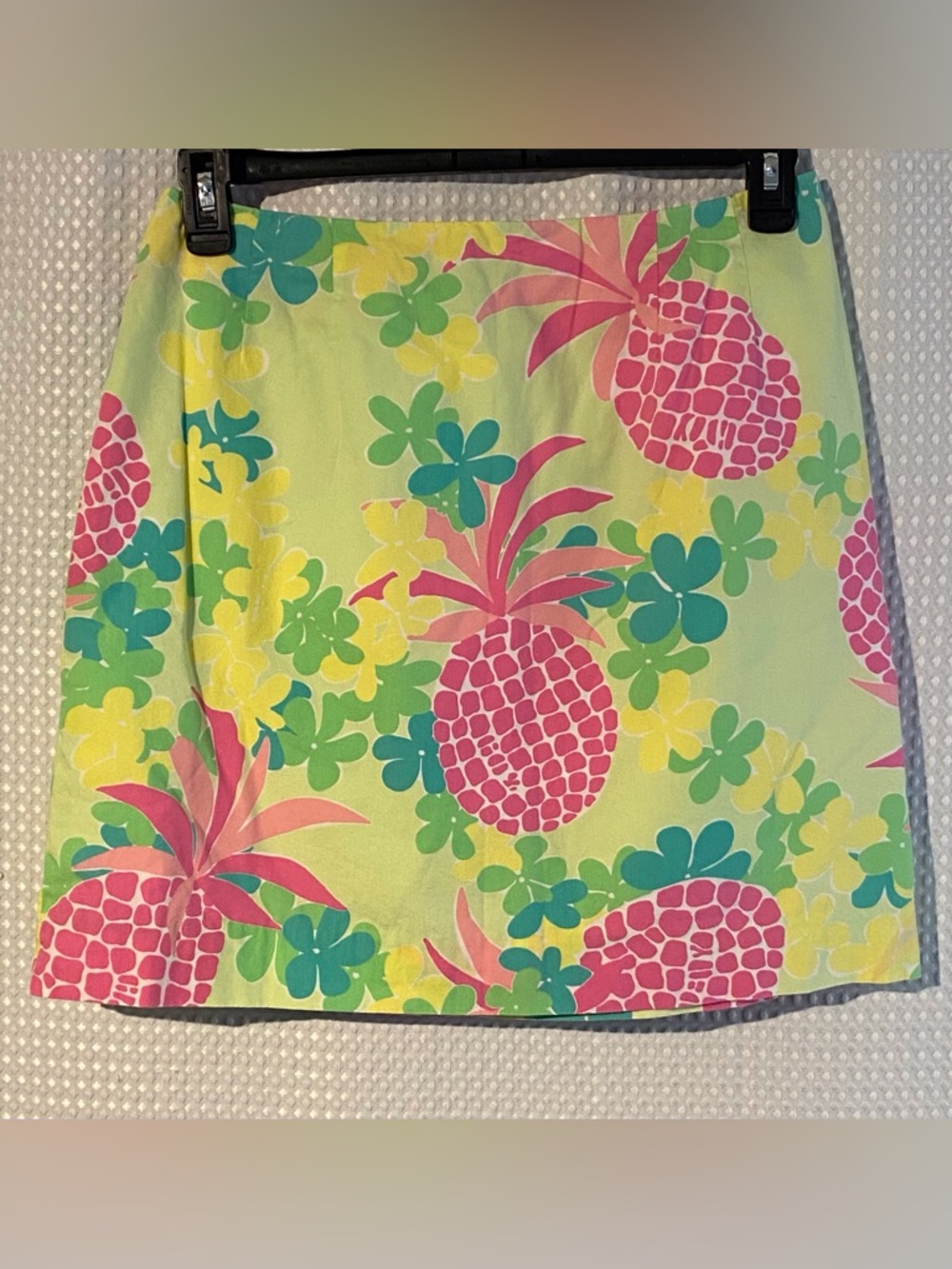 Lilly Pulitzer Pineapple Punch Mini Skirt 10 Reversible Tropical Resort